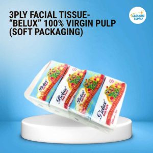 3ply Facial Tissue- “Belux” 100% virgin pulp ( soft packaging)