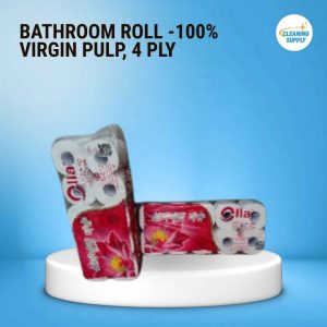 Bathroom Roll -100% Virgin pulp, 4 ply (1kg/ pkt, 200s sheets/ roll)