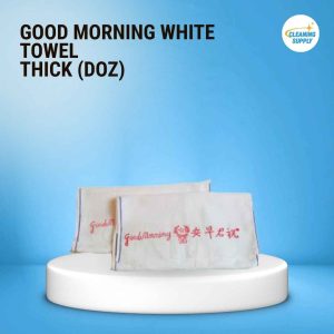 Good Morning white towel