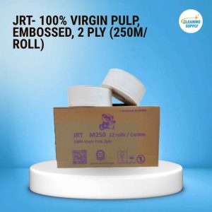 JRT- 100% Virgin Pulp, Embossed, 2 ply  (250M/ roll)